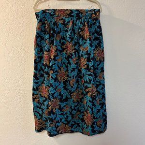 Vintage Great Condition A.K.F. Woman New York  Paisley A-Line Skirt with Pockets